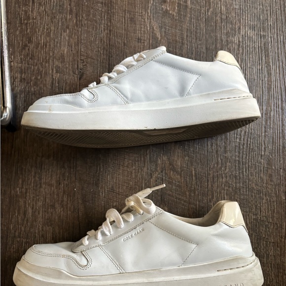 Cole Haan Classic White Lace-Up Sneakers - Picture 4 of 6